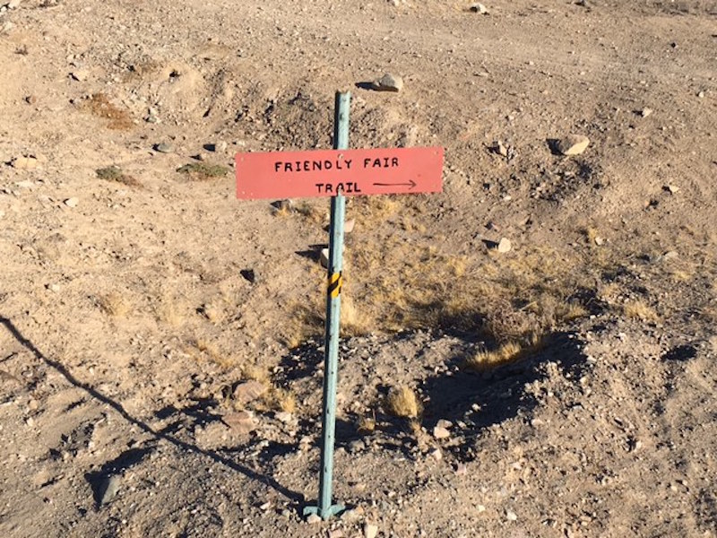 Old non-BLM sign at beginning of trail.