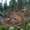 Cool people riding their own creation - the crew of Tony Boone Trails LLC.