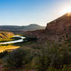 Sunset over the Colorado on Rustler's Loop Trail. This photo is looking toward the start of Rattlesnake Canyon.