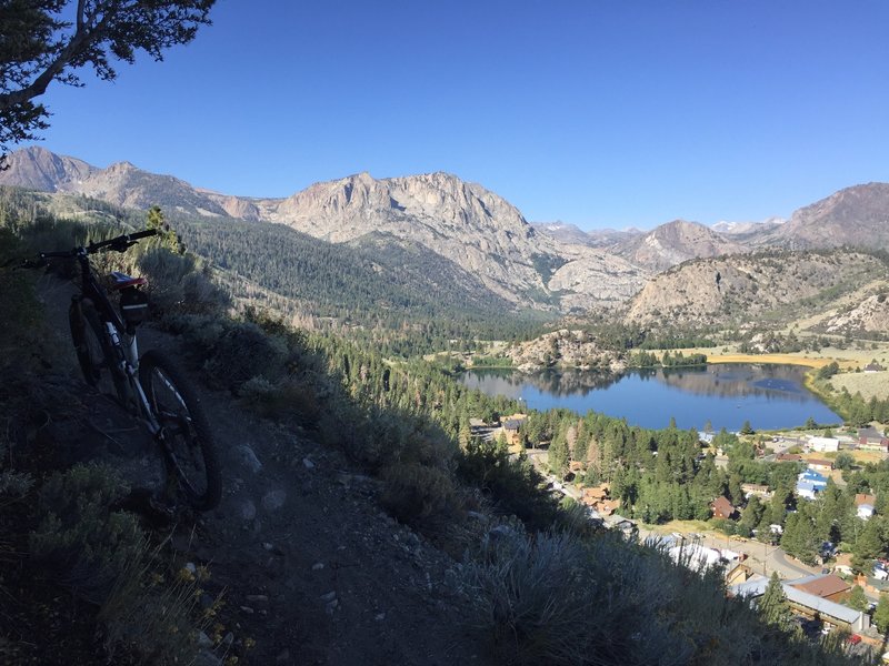 Steep and sandy. Great views.