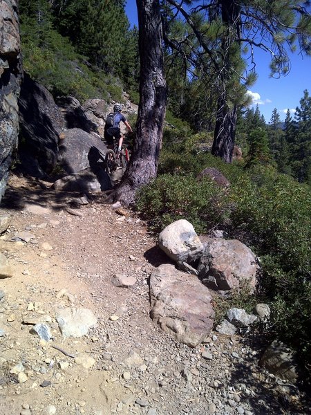 Heading up the trail to Smith Lake and Mt. Elwell.