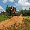 Rolling down the dirt jumps.