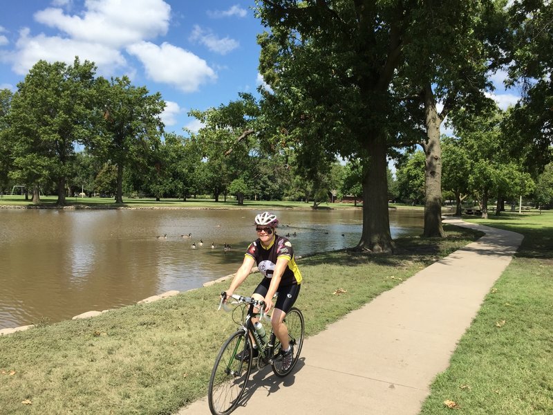 Lakeside Park and Centennial Lake Paths Mountain Bike Trail, McPherson, Kansas