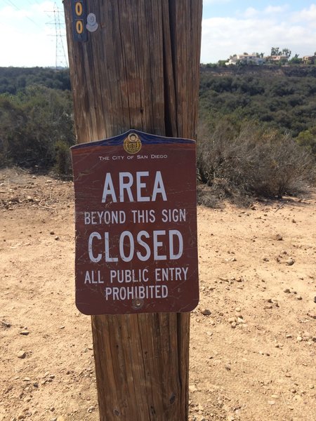 Portion of Rim Trail is closed.