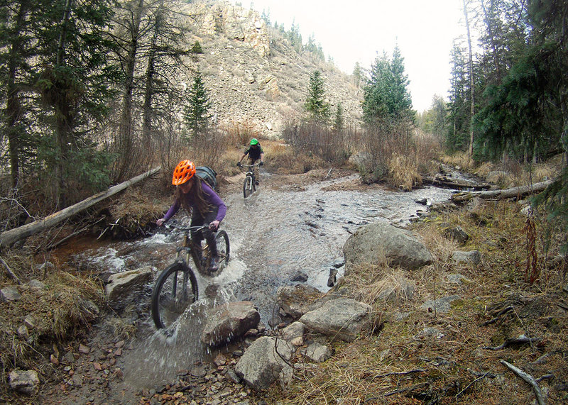 Agate Creek, one of the easier creek crossing. They get progressively ...