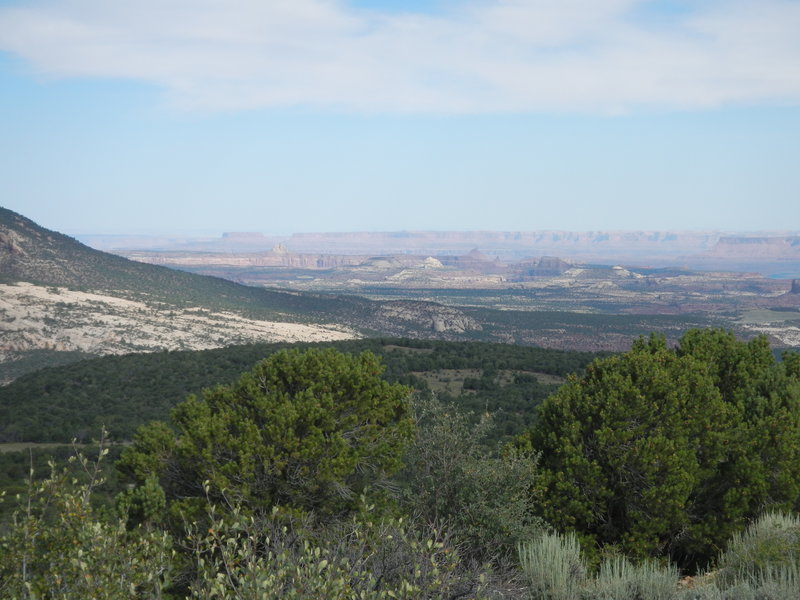 View of Canyonlands National Park from parking lot on North Creek Road No. 101.