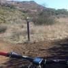 The bottom of outlaw trail. I would suggest turning left to climb the switchbacks.