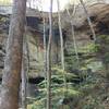 A cool rock formation at the end of the Flat Hollow Arch Trail.