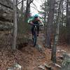 Getting rowdy in a steep rock gardens... this is a tamer spot.