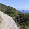 The 24 Ore di Finale Ligure Singletrack hugs the side of a mountain high above the Ligurian Sea.