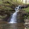 Alum Falls flows steadily in the spring.