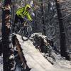 Careful braking is essential when riding Evolution in winter snows. Galbraith Mountain, Bellingham.