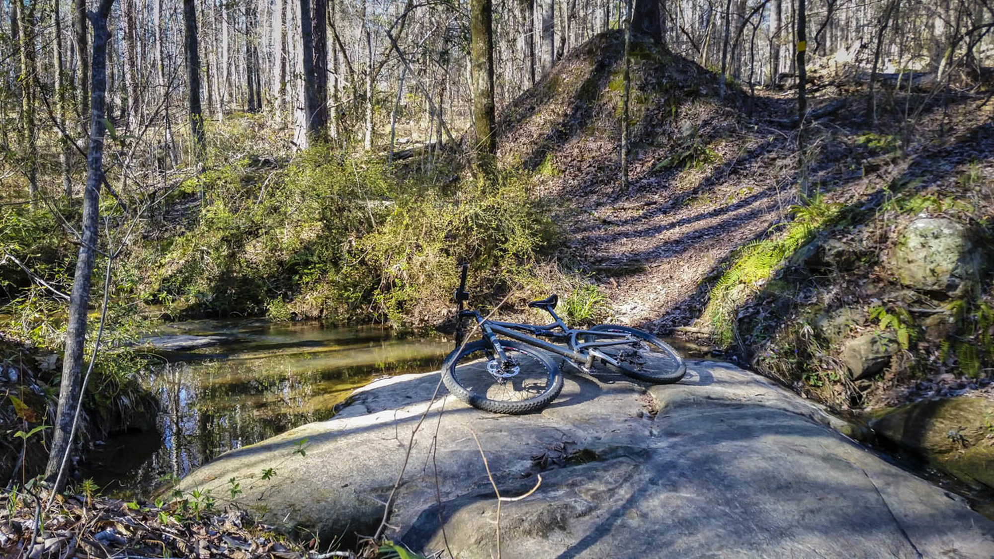 The trail crosses over its namesake Keg Creek.