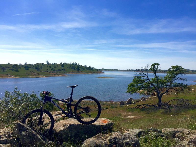 Hensley Lake offers beautiful company to anyone riding Buckridge at Lake Hensley.