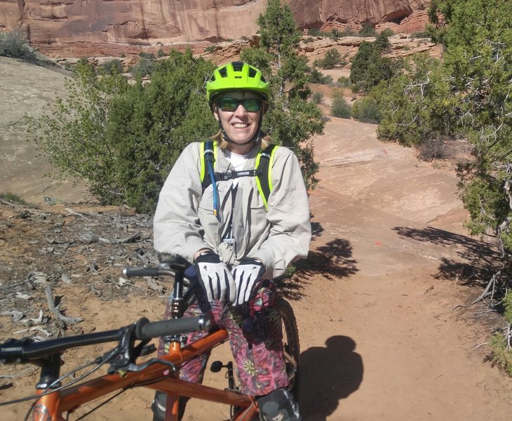 Great introduction to riding on sandstone on the Ramblin' trail.