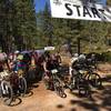 Sport Men get a start on the Rim Nordic XC course.