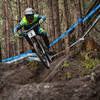 Matt Orlando drops into a slick and muddy chute on Kind Diamond during the Pro GRT and NW Cup.