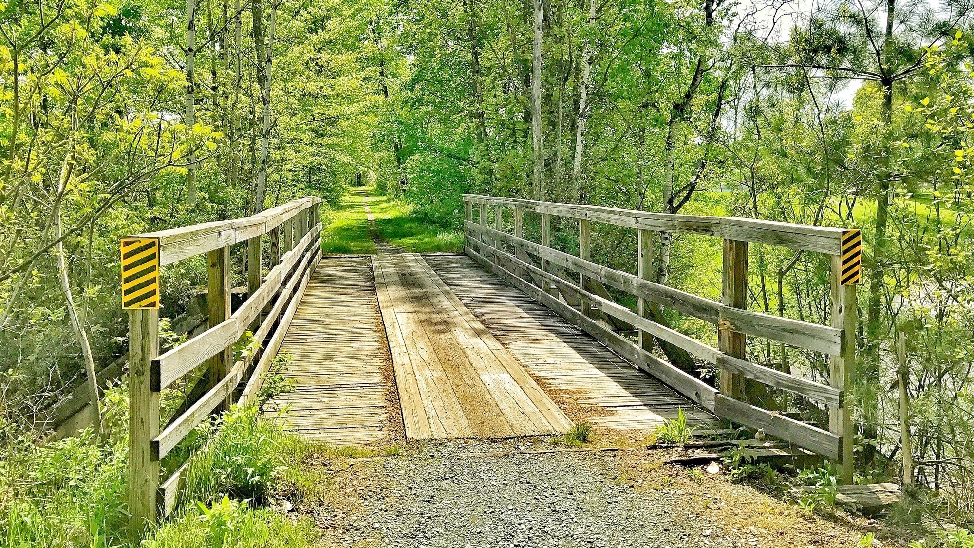 South Road overpass on the Delaware & Hudson Rail Trail in Castleton, VT.