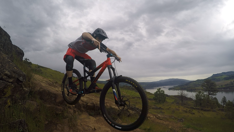 Lettin' loose on an optional drop on Little Moab.