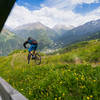 The top of Traien trail - panoramic views of the Ötztal Alps.