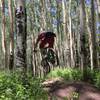 Airtime in the Aspens on Blue Ribbon.