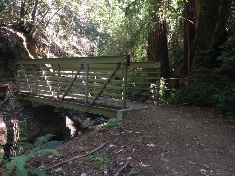 One of several solid bridges going over the El Corte de Madera creek