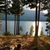 Riding next to Fallen Leaf Lake before Sunset.