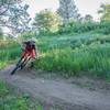 Letting it loose on a switchback on the XC Loop