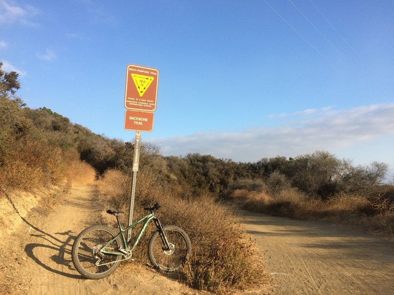 Trailhead at the top