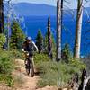 The climb up Tahoe Mountain from the lake side is a grind, but the views take your mind off the effort.