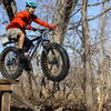 Jeff Scram (Walnut Creek Trail Leader) sending The Boardwalk drop on a Fatty!