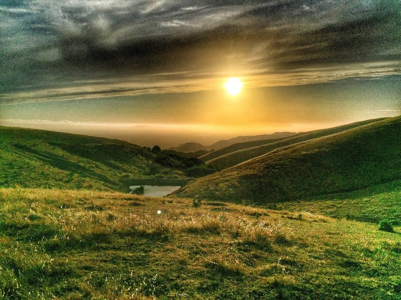 Sun set In the valley.