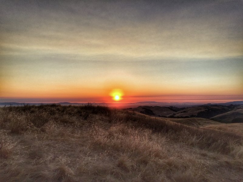Sunset from the High Ridge Loop Trail.