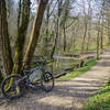 Bike path along the Torrente Roncaglia (creek)