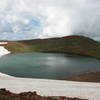 Crater lake on the top of Mount Azhdahak (3,597m).