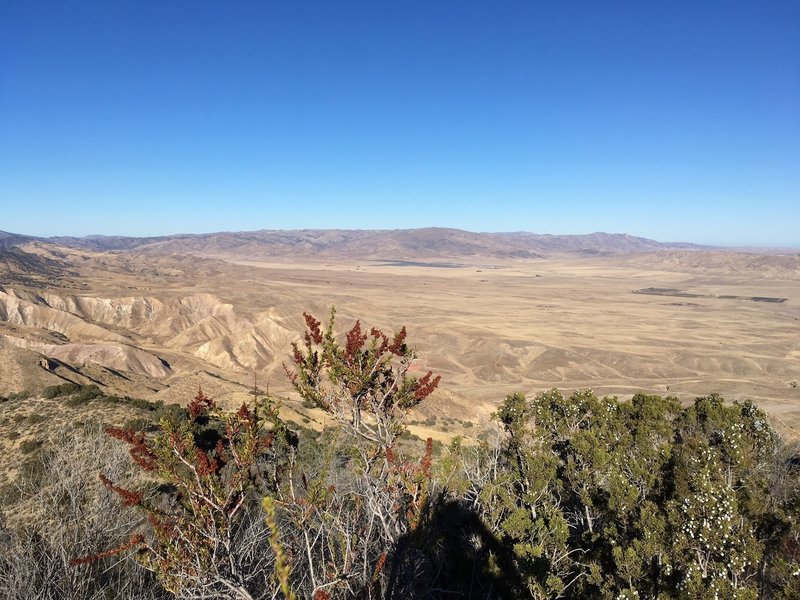 On the way up, a view of Panoche Valley and the new immense solar farm.