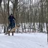 Riding thrice teeter in the winter!