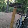 Trail sign at East Weaver Campground