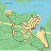 Latest map showing 9 miles advanced and 5 mile beginner trails.