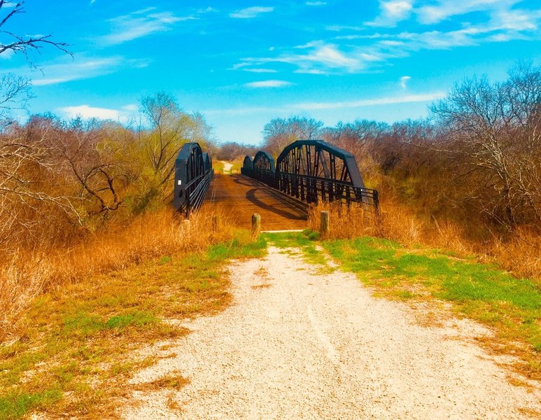 Historic bridge crossing San Antonio river feeder