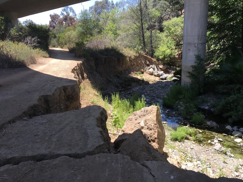 Tijeras Creek as it passed under Rt. 241.