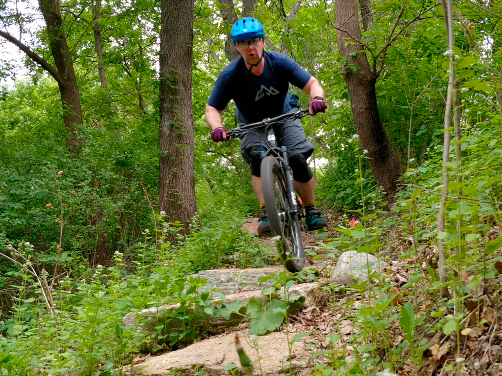 Rocky descent on Brownie Lake