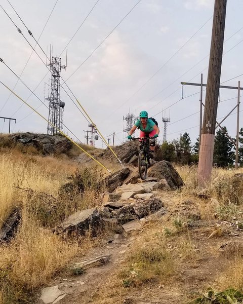 Off camber rock garden entry into Pop Rocks.