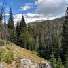 Rocky fast descent through Elk horns mts