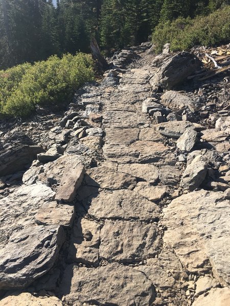Incredible rock work throughout the Big Chief Trail.