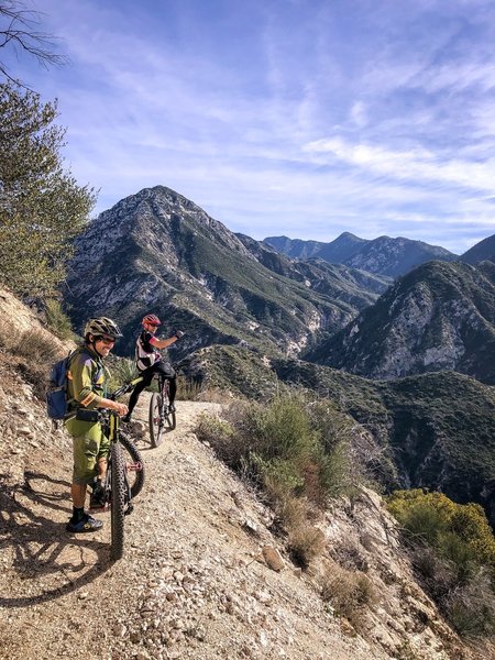 Steve Messer and John Nobil on the newly re-opened Gabrielino Trail