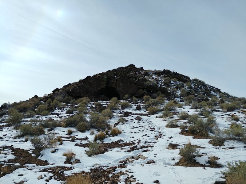 Rocky trail near volcano peak