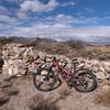 Remnants of the historic Fort Cummings. Rattlesnake Ridge and Cookes Peak dominate the background.