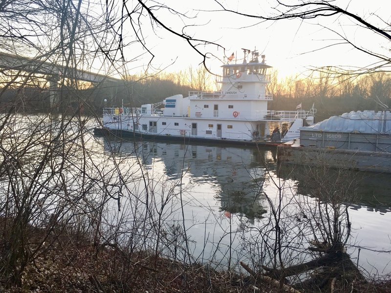Towboat on the Verdigris River.