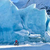 Towering ice at Spencer Glacier